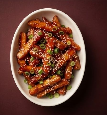 Honey chilli potato with sesame