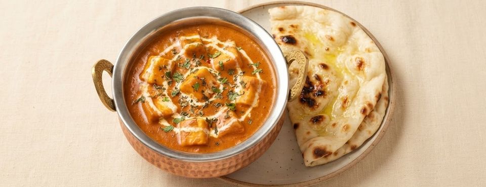 Paneer butter masala with butter naan